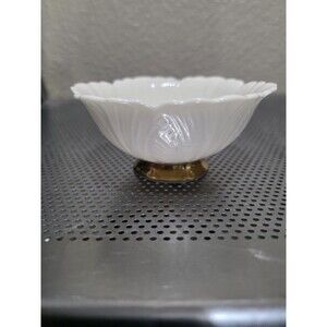 Vintage Lenox flower style Gold Footed bowl 4” Trinket Dish